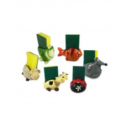 Serie 12 pz porta spugna animali 2 pz x tipo