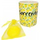 Sacchetto organza con sapone forma e fragranza limone da 100 gr con cartoncino personalizzato